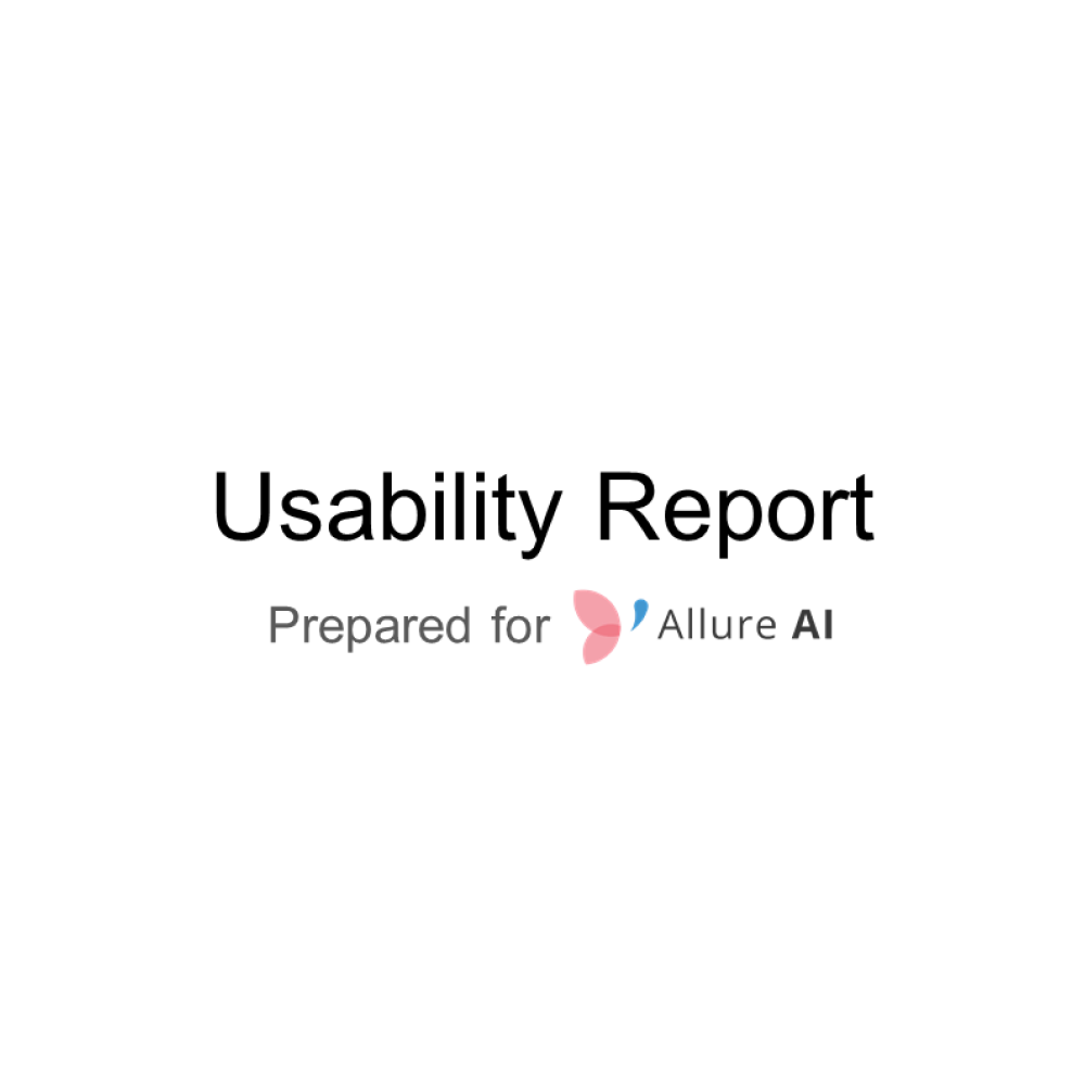 Allure AI Usability
